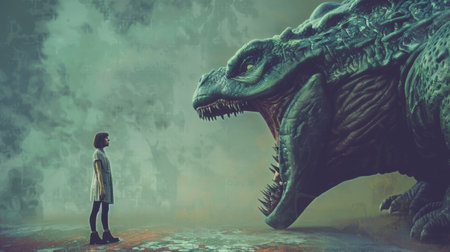 A comical take on avoidant attachment behavior and personal boundariesの素材