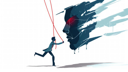 Artistic depiction of emotional bonds in attachment psychology.の素材