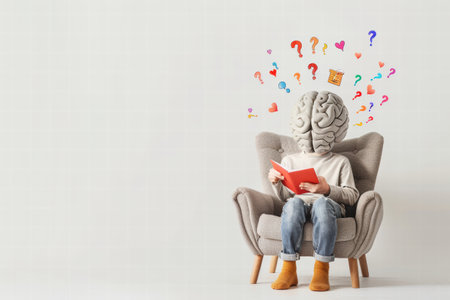 concept focusing on personal growth and mindfulness in mental health.の素材