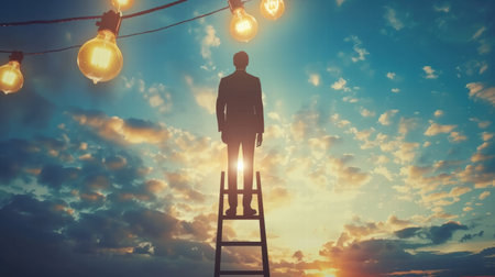 Symbolic representation of achieving milestones and thriving in life goals.の素材