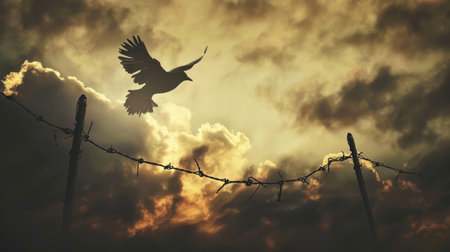 A visual representation of freedom in nature, symbolizing limitless possibilities.の素材