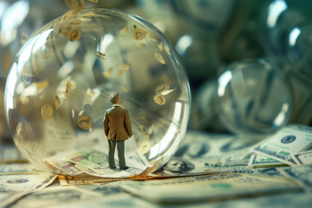 Business financing essentials with paperwork and capital growth focus.の素材