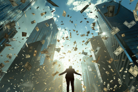 Business financial framework focusing on loans and sustainable growthの素材