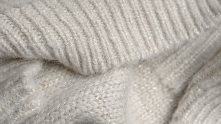 Clean, simple, and elegant knitted textures in neutral, nude, and muted shadesの写真素材
