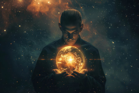 Visual concept of self-reflection and mental strategies for successの素材