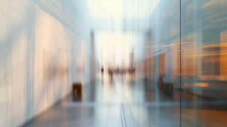 Abstract blurred museum background with artistic lighting and soft focusの素材