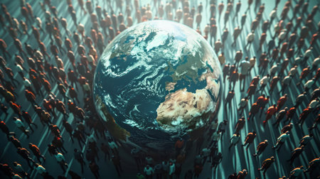 Migration trends influencing population growth, urbanization, and demographicsの素材