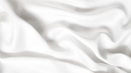 Elegant soft silk fabric with delicate folds and a luxurious appearanceの写真素材