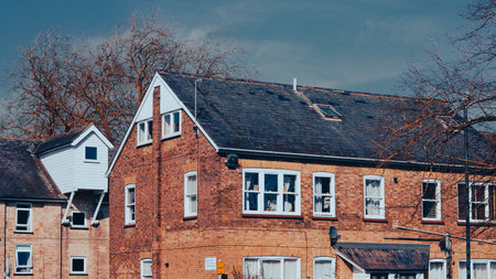 Picturesque English home evoking dreams, comfort, and deep-rooted identityの写真素材