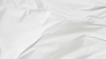 Clean bedding setup representing hotel rest, minimalism and daily wellness.の写真素材