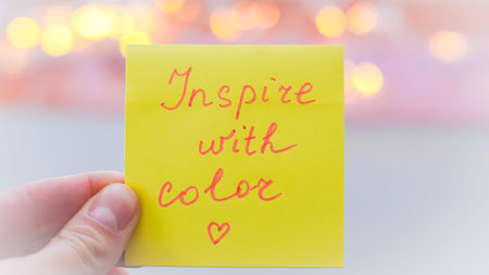 Motivational note reminding to color the day with positivity and joy in every moment