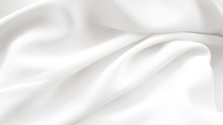 Minimal white silk textile surface in daylight for elegant visual solutions.の写真素材