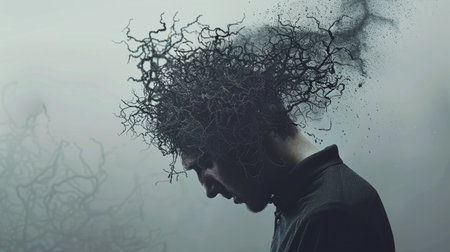 Emotive concept reflecting the internal life of people with HFDの素材