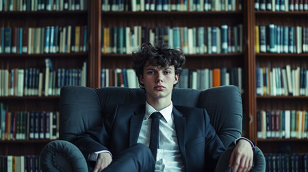 Modern life pressure with hidden signs of high-functioning depression.の素材