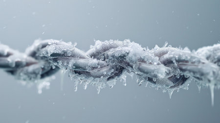 Abstract concept of frozen inner conflict and emotional stagnation inside.の素材