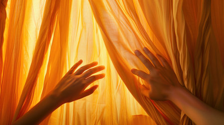 Abstract scene reflecting trauma-based avoidance of deep connection.の素材