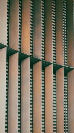 Modern urban architecture showing sharp geometric lines and rhythmの写真素材