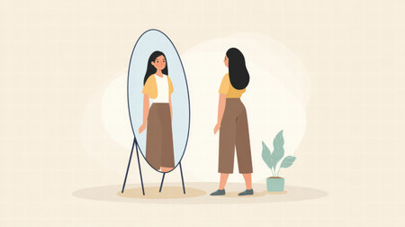 Minimal concept promoting mental health and psychological age balance awarenessの素材