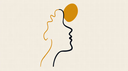 Abstract image representing differences in psychological age across generationsの素材