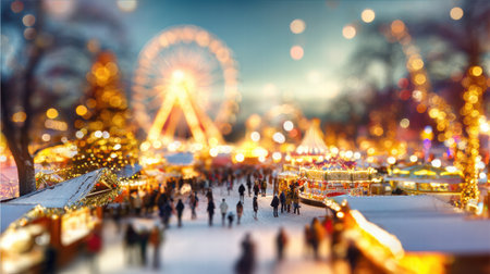 Soft blurred winter wonderland background with frosty snow and cold atmosphere.の素材