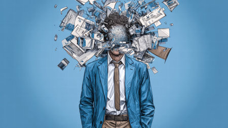 mental struggle with decision making and overanalyzing every choice daily.の素材