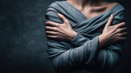 Illustration of mental health showing hidden emotions and suppressed feelings.の素材