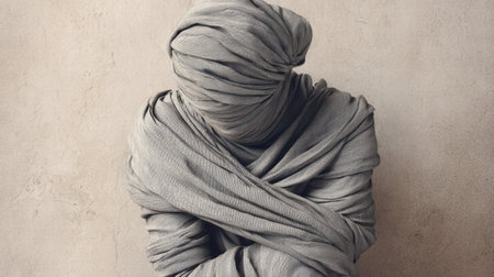 Illustration of mental health showing hidden emotions and suppressed feelings.の素材