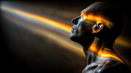 Cognitive rift opening inside the mind, exposing abstract distortions and emotional fractures.の素材