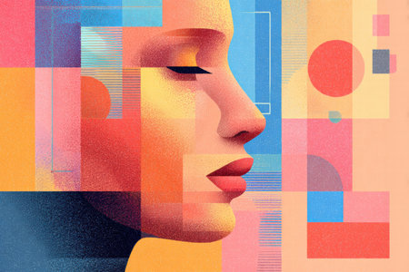 Emotional glitch vibe reflecting shifting internal signals and unstable perception.の素材