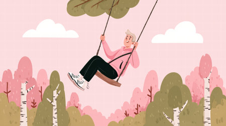 Visual concept illustrating suspended emotions, frozen mental states and internal stillness.の素材