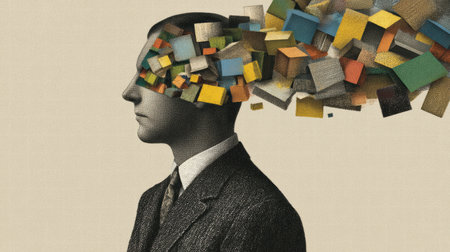 Concept art showing heightened emotional reactivity and unstable inner patterns.の素材