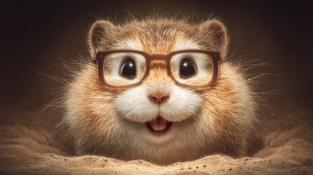 Mole moving through soil slice showing tunnels, roots, and underground network..の素材