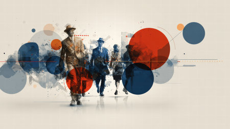 Symbolic presidents day scene expressing national pride and historic memory.の素材