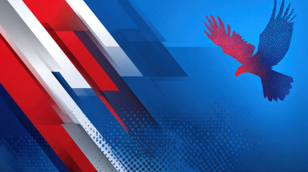 Symbolic presidents day scene expressing national pride and historic memory.の素材