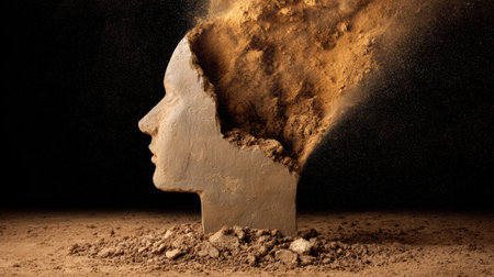 Concept showing emotional liberation and release from repressed memories.の素材