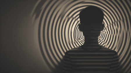 A conceptual image portraying how human minds absorb subtle external signals.の素材