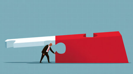 A visual concept expressing emotional struggle and wavering personal certainty.の素材