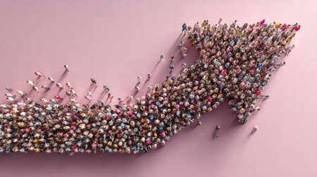 Concept image representing demographic growth patterns and societal expansion.の素材