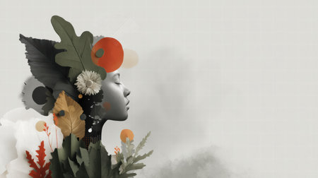 Illustration conveying conscious thought monitoring and higher level reasoning..の素材