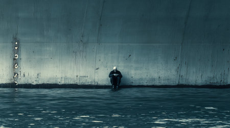 Abstract motion blur expressing seasickness and kinetosis through soft wavesの素材