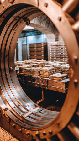 Bank deposit concept showing savings accumulation, interest earning and financial safety.の素材