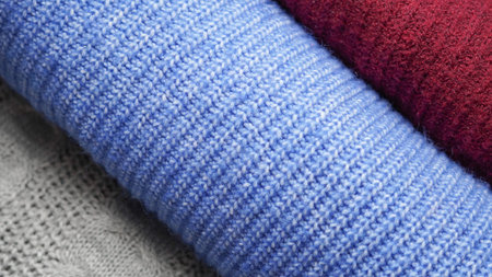 Winter knitwear concept emphasizing seasonal wardrobe and cold weather protection.