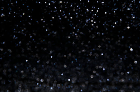 Black shiny background. Christmas backgroundの写真素材