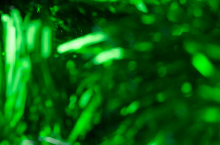 Festive shiny background with tinsel bokehの写真素材