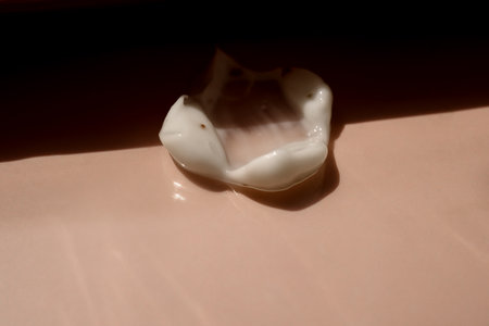 face scrub on a light backgroundの写真素材