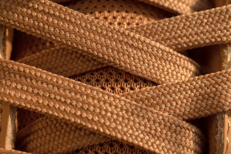 A fragment of a red sneaker. Close-up