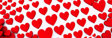 Background with bright voluminous hearts. Suitable for Valentine's Day and Mother's Day. Banner. Generating By AI Technologyの素材