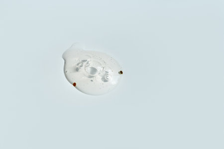 Smear of cosmetic product on a light backgroundの写真素材