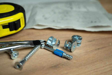 Hardware for furniture in the mounting hole