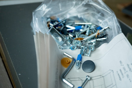 Hardware for furniture in the mounting hole